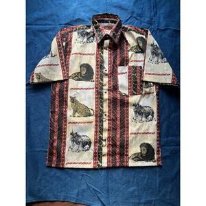 Handmade Canvas African Safari Button Up Shirt